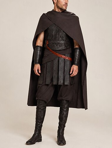  Set Middeleeuws Renaissance Het Oude Rome Broeken Mantel Pteruges met accessoires Film- & TV-themakostuums Krijger Gladiator Kostuum Voor heren Fantasie Halloween Carnaval Prestatie Renaissance beurs