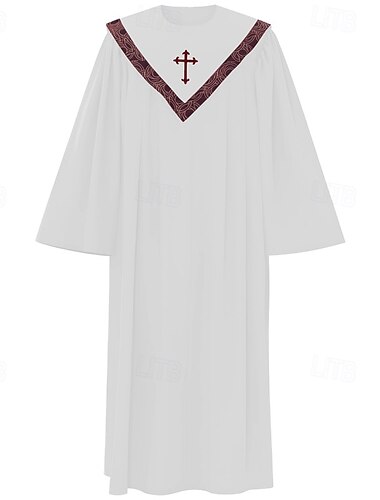  Retro Vintage Medieval Renaissance Floor Length Tunic Long Sleeves Priest Monk Fancy Dress Religious Halloween Carnival Renaissance Fair LARP Adults'