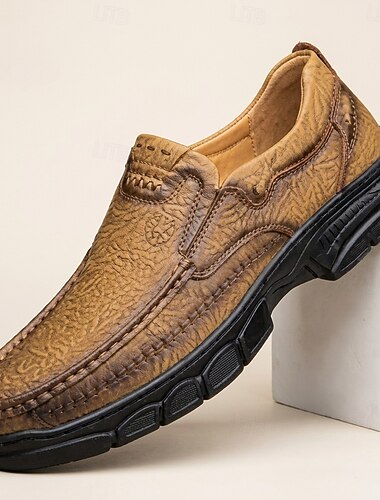  Komfortsko for menn med slip-on-funksjon – lette, avslappede loafers, fleksible hverdagssko for kontor, reiser, kjøring og daglig bruk