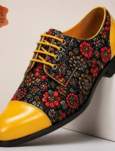  Hochwertige Herren-Oxfordschuhe aus echtem Leder mit floralem Muster, elegante Designer-Schnürschuhe für Business, Hochzeiten, Partys und exklusive Anlässe