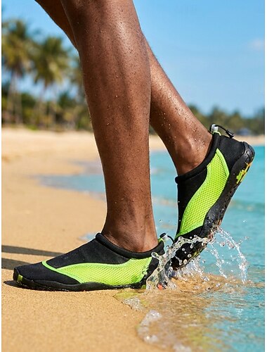  Sapatos aquáticos masculinos sem cadarço, de secagem rápida e antiderrapantes, ideais para praia, natação, surfe e atividades na água. Perfeitos para a praia.