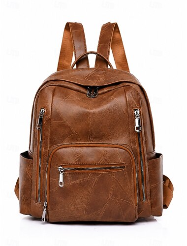  Zaino da donna vintage in pelle, borsa da viaggio antifurto di grande capacità con molteplici tasche per università, lavoro, shopping e spostamenti quotidiani