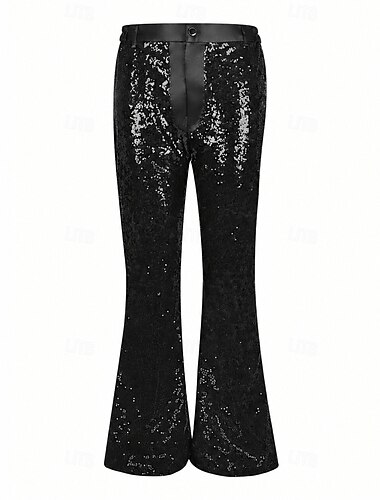  Retro vintage Schijf Jaren '80 Bell Bottom broek Schijf Pailletten Kostuum Voor heren Halloween Carnaval Avond Feest Nachtclub Volwassenen Broeken