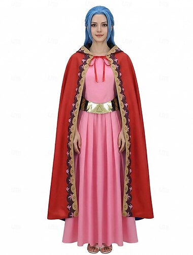  Oceaanavonturier Prinses Vivi Strohoedpiraat Anime Jurken Outfits Cosplay pakken Halloween Carnaval Prestatie Feest / Uitgaan Kleding Riem Mantel Voor Dames Volwassenen