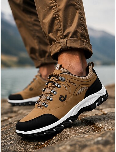  chaussures de randonnée imperméables pour hommes avec semelle en caoutchouc antidérapante – baskets de trail d'extérieur durables pour l'escalade et le trekking