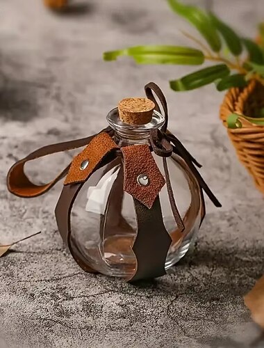  Retro vintage Middeleeuws Renaissance Magische fles Heks Pest dokter Tovenaar Kostuum Fantasie Halloween Carnaval Maskerade Renaissance beurs LARP Volwassenen Magische fles
