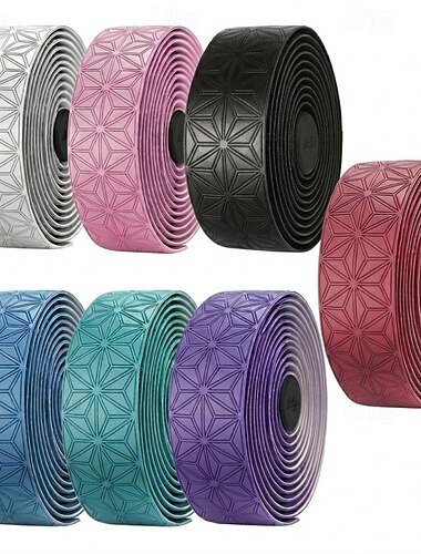  Fita de guiador de bicicleta Ciclismo Anti-desgaste Anti-Derrapante Confortável Segurança Para Bicicleta de Estrada Bicicleta De Montanha Ciclismo PU Preto Branco Rosa claro