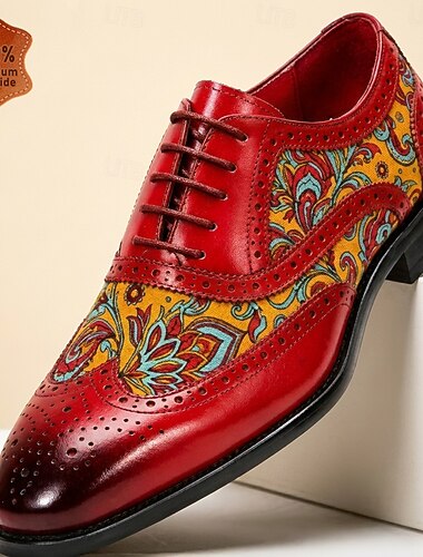  Scarpe eleganti da uomo Oxford brogue in vera pelle di alta qualità con motivo floreale, scarpe stringate di lusso per matrimoni, banchetti, feste e occasioni formali.