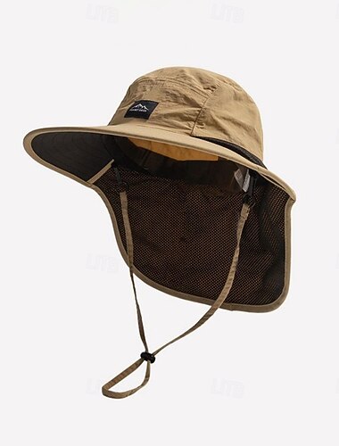  Sombrero unisex tipo cubo para el sol, sombrero ajustable con protección solar y solapa para el cuello, protección UV, varios colores - deportes para adultos &Accesorio para actividades al aire libre,