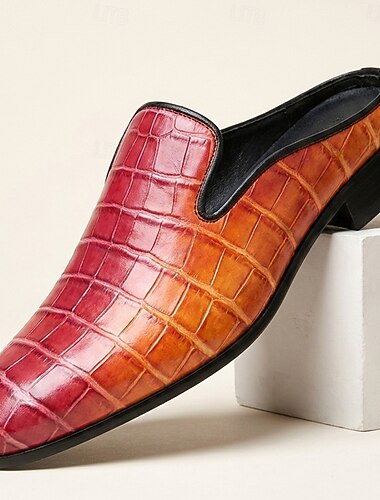  Herrloafers med krokodilprägling – lyxiga designerskor, eleganta formella skor för bröllop, banketter, fester och affärsevenemang