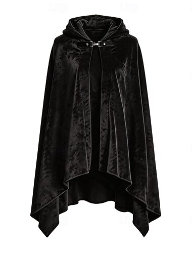  Retro / vintage Medeltida kostymer Renässans Kappa häxa Trollkarl Ranger Maskeradkläder Halloween Karnival Renässansmässan LARP Vuxna Kappa Alla årstider