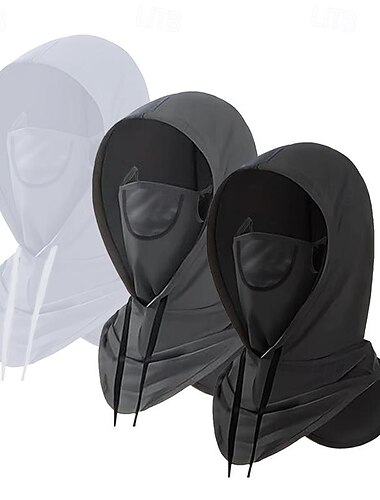  3 st. kylande, andningsbar balaklava, ansiktsmask med UV-skydd, heltäckande huvudskydd för män och kvinnor, vandring, fiske, utomhusbruk, 3-i-1, mångsidig skyddsutrustning