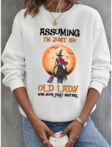  Dame Pullover sweatshirt Trykt mønster Grafisk Shamrock Klassisk Afslappet Langærmet Rund hals Almindelige toppe Afslappet Festaftentøj Festtøj Hvid Sort Rød Forår Efterår