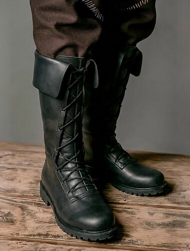  Retro Vintage Medieval Renascentista Botas Fantasia Homens Celta Pirata Dia Das Bruxas Baile de Máscaras Espetáculo LARP Ren Faire Adulto Sapatos