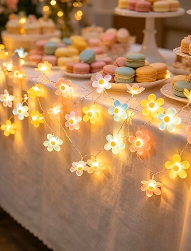  romantisk kirsebærblomstlyslenke 2m 20LED lyslenker rustikk stil innendørs dekorasjon til bryllup bursdagsfest soverom stue balkong hjemmedekor batteridrevet