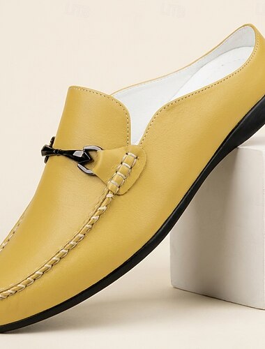  Gele instappers voor heren – luxe mocassins met Italiaanse flair, perfect voor een stijlvolle look tijdens vakanties, jachtreizen en dagelijks gebruik.