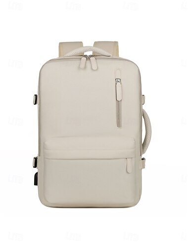 Studentský růžový minimalistický batoh na notebook, lehká školní brašna s velkou kapacitou a přední kapsou na zip, polstrované ramenní popruhy pro druhý stupeň základní školy, vysokou školu, vysokou