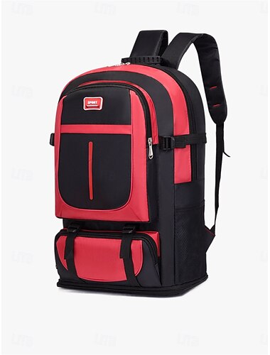  velkokapacitní turistický batoh pro outdoorová dobrodružství - odolný &Voděodolný cestovní batoh pro muže i ženy - oranžovo-černá sportovní taška