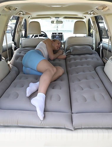  Luftmatratze für SUVs und Minivans – aufblasbares Autobett für den Kofferraum – tragbare Reise-Schlafmatte, faltbares Autobett für Camping, Roadtrips, inklusive Kissen und elektrischer Pumpe,