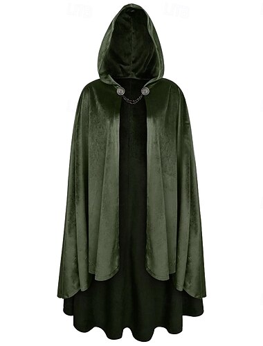 Retro / vintage Medeltida kostymer Renässans Kåpa häxa Vampyr Alf Trollkarl Maskeradkläder Herr fantasi Halloween Karnival Maskerad Renässansmässan LARP Vuxna