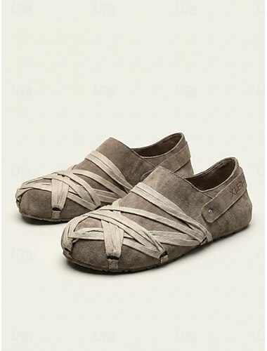  Alpargatas de lona para hombre, estilo isleño y crucero, zapatos casuales sin cordones para vacaciones, zapatos ligeros de verano para terraza, resort y playa.