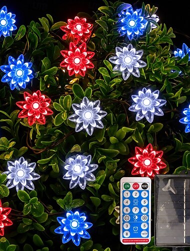  12m Lichterketten 100 LEDs Solarmodul Warmweiß Kaltweiß Rot Kreative Lichterketten Festtagslichter Halloween Innenbereich Kreativ USB-betrieben Solarbetrieben
