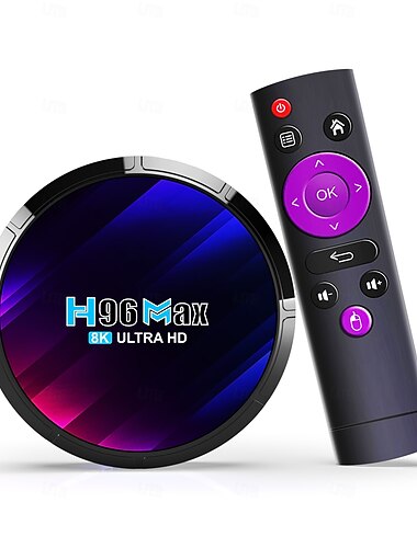  Android 13.0 -televisioboksi H96 Max, rk3528 neliydinprosessori, 8k uhd -älykäs suoratoistomediasoitin, wifi 6 kaksois-2,4g/5g, bt, 3d, oTA, tuki AirPlaylle/DLNA:lle/Miracastille