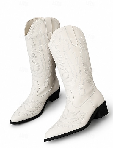 Westers Retro vintage Jaren '70 Laarzen Westerse laars Hippie Cowgirl Westerse heropleving Kostuum Dames Carnaval muziekfestival Casual / Dagelijks Festival Volwassenen Schoenen
