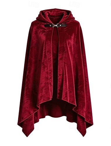  Retro vintage Middeleeuws Renaissance Mantel Heks Tovenaar Ranger Kostuum Halloween Carnaval Renaissance beurs LARP Volwassenen Mantel Alle seizoenen
