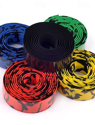  Fita de guiador de bicicleta Ciclismo Anti-desgaste Anti-Derrapante Confortável Segurança Para Bicicleta de Estrada Bicicleta De Montanha Ciclismo PU Preto Branco Amarelo