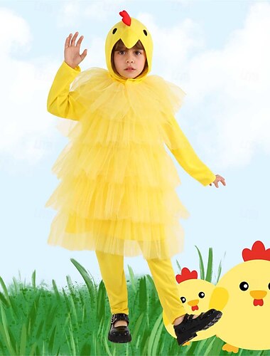  Animal Band Vestito Abiti Costume di fantasia Pollo di plastica Cosplay Adulti Per donna Halloween Carnevale Settimana del libro Performance Palcoscenico Sinfonia di storie Vestirsi
