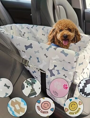  Bærbar konsoll-booster til hund, kjæledyrprodukter &bæresele for små hunder &katter, bilsete for midtarmlenet i bilen, sikkerhetsbelte