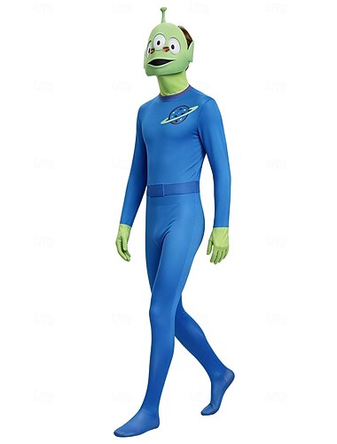 Film di giocattoli Alieno Verde Abiti Costume di fantasia Body Cosplay for Per uomo Adulti Halloween Carnevale Performance Con il fumetto Anime Expo