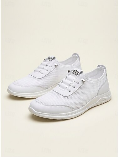  Baskets basses blanches pour homme, style festival de musique, chaussures de marche décontractées à lacets, légères et confortables pour les concerts, le streetwear et le quotidien.