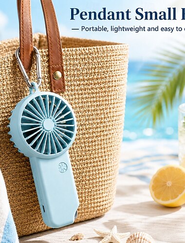  Stille Mini Handheld Ventilator – USB Oplaadbare 3-Snelheid Kleine Pocket Ventilator voor Thuis Kantoor en Buiten gebruik