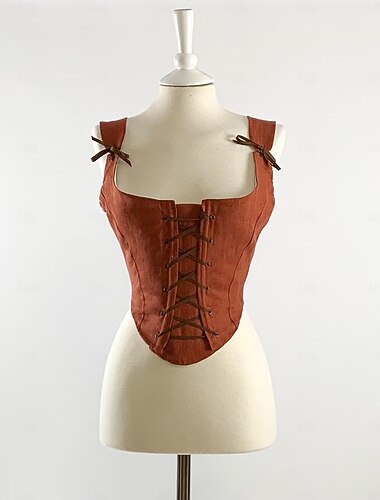  Retro vintage Middeleeuws Renaissance Korset Vriendelijke vrouw Edelvrouw Veters Kostuum Dames Koninklijk Halloween Carnaval Renaissance beurs LARP Volwassenen Korset