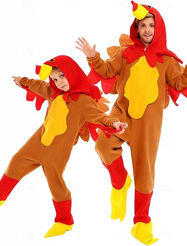  Dierenband Onesie-kostuum Kalkoen Kip Cosplay Kinderen Volwassenen Halloween Carnaval Boekenweek Prestatie Toneel Symfonie van Verhalen Aankleden