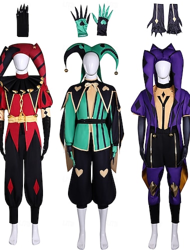  Horror Circus Clown Nar Fancy kostuum Cosplay Videogamekostuumsfor Volwassenen Voor heren Halloween Carnaval Prestatie Strip Con Anime Expo
