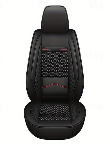  potah na autosedačku z umělé kůže s prodyšnou síťovinou &Bederní opěrka, univerzální pro sedan, SUV, vodotěsný chránič předního sedadla z prémiové umělé kůže pro celoroční použití, luxusní interiérová