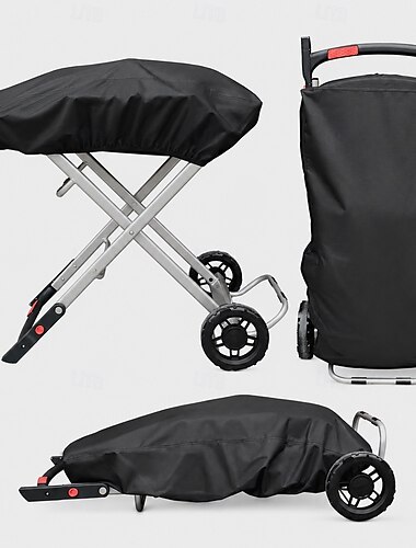  Bærbart gassgrilltrekk kraftig vanntett 600d oxford grilltrekk med justerbar kant for utendørs camping terrasse reise
