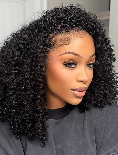  Capelli umani Parrucca Riccio Liscio Taglio Scalato Nero Colore naturale Da donna Fatto a macchina Senza Cappuccio Capelli brasiliani Per donna Nero Naturale 14 pollici 16 pollici 18 pollici Vacanza