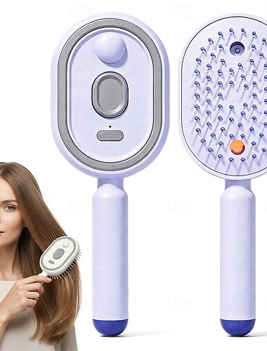  Elektrischer Sprüh-Luftkissen-Massagekamm, 3-in-1 elektrische Sprüh-Haarbürste, einziehbare Haarmassagebürste für krauses Haar &Kopfhautpflege, löst Haarverfilzungen &Trockenheit
