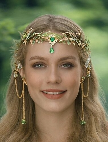  Retrò Vintage Medievale Rinascimento Accessori per la testa Costume di fantasia Elfo Fata Costume Unisex Fantasia Halloween Carnevale Fiera Rinascimentale LARP Adulti
