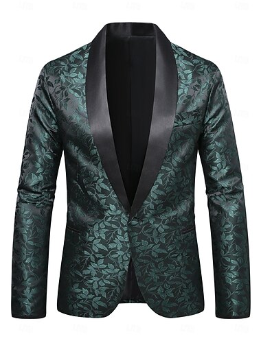  1920er Retro Vintage Der große Gatsby Jacke langarm Der große Gatsby Charleston Gentleman Jacquard Blatt Kostüm Herren Cocktailparty Retro-Mottoparty Erwachsene