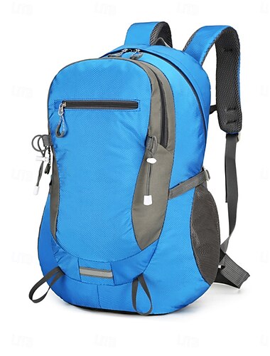  Zaino da trekking leggero blu da uomo &Zaino da donna impermeabile per attività all'aperto, con passanti per bastoncini da trekking. &striscia riflettente - perfetta per trekking e campeggio & viaggio