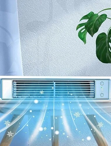  Ar condicionado portátil compacto, ventilador de torre sem pás, com controle remoto - design 3 em 1 (para uso no chão, mesa ou parede), operação silenciosa, adequado para uso doméstico e no