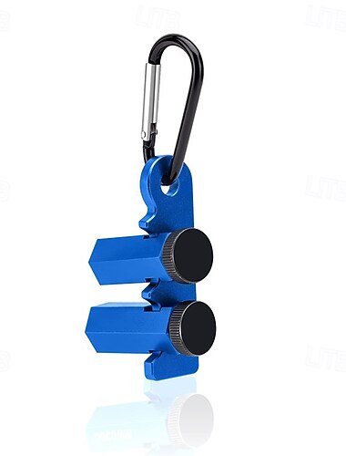  Squadra per scale da falegnameria con supporto, fermi antiscivolo per la lavorazione del legno, strumento per tracciare i longheroni delle scale, blu e nero