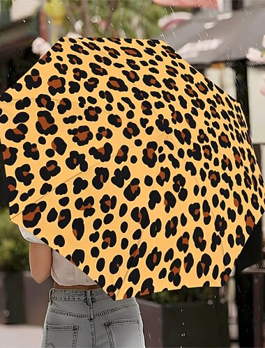  Guarda-chuva dobrável de viagem, guarda-chuva portátil com abertura e fechamento automáticos para proteção solar, leve, resistente ao vento e à água, com proteção UV, adequado para homens e mulheres.