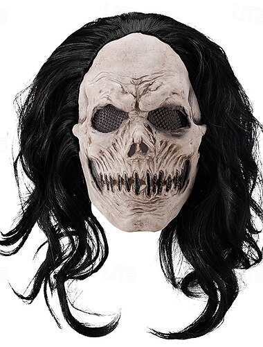 Halloween Fantasma Vampiro Teschio Maschera Maschera realistica Sinistro Orrore Adulti Unisex Halloween Carnevale Feste Performance Costumi di Halloween facili Vestirsi