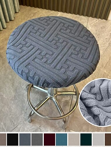  Runder Hockerbezug aus elastischem Jacquard-Gewebe, rutschfest und waschbar, ideal für Barhocker und Drehhocker in Kosmetikstudios.